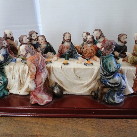 The Last Supper Detailed Hand Painted Resin - Picture 1 of 8